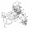 Engine Accessories (Twin Cylinder) Diagram and Parts List for 13A4662F129 2001 Yard Machines Lawn Tractor